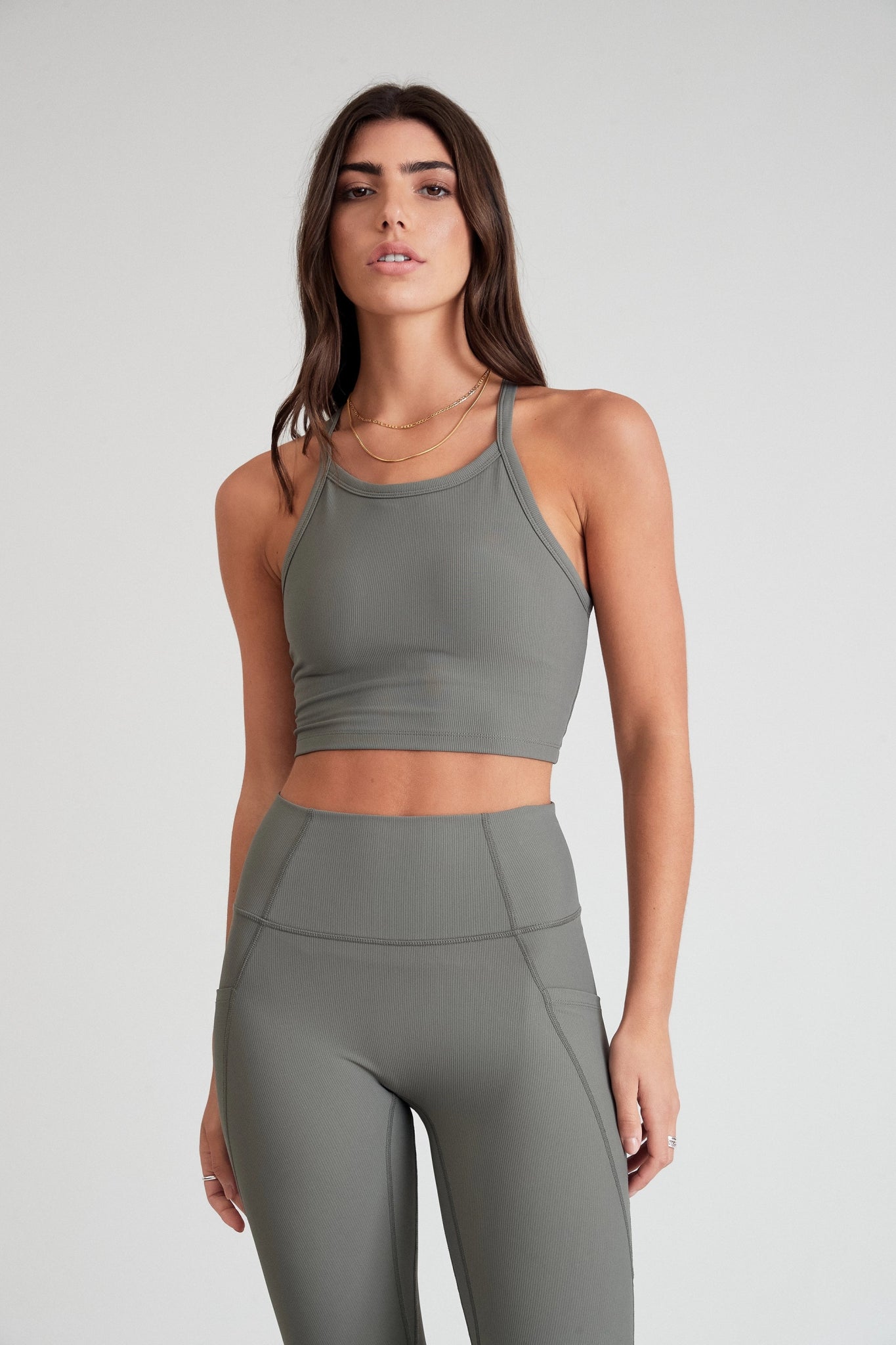 Low Prices EcoRib Strap Racer Crop