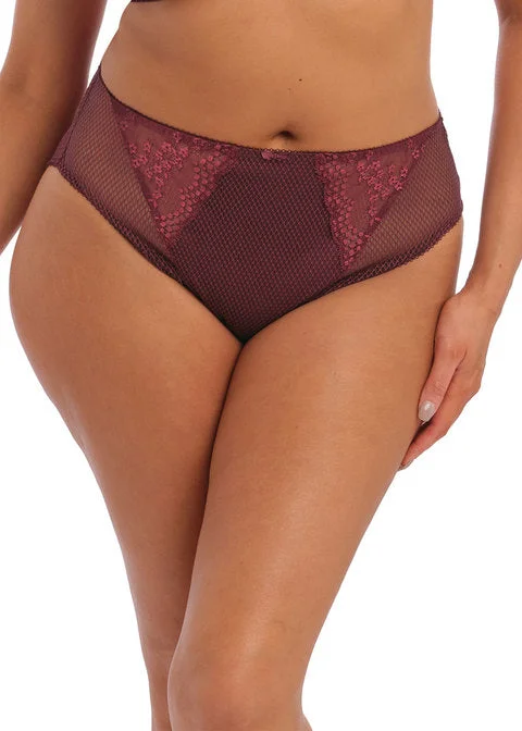 Weekend Discounts to Indulge In Elomi Charley High Leg Brief, Aubergine