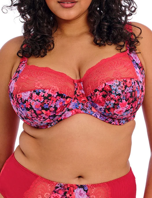 Weekend Offers That Thrill Elomi Morgan Underwire Banded Stretch Lace Bra, SUNSET MEADOW