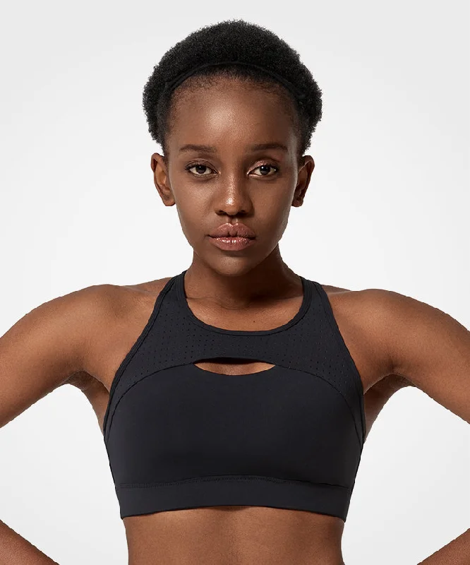 Act Now Enfold Hollow out Padded Running Bra | Women's High Support Sports Bra