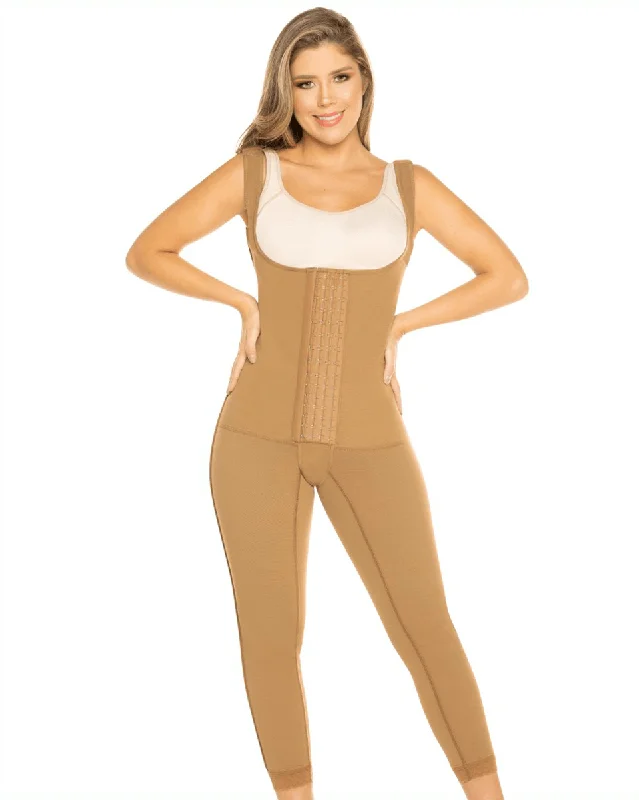 Markdown Madness Equilibrium Post Op One Piece Girdle High Back - Brown