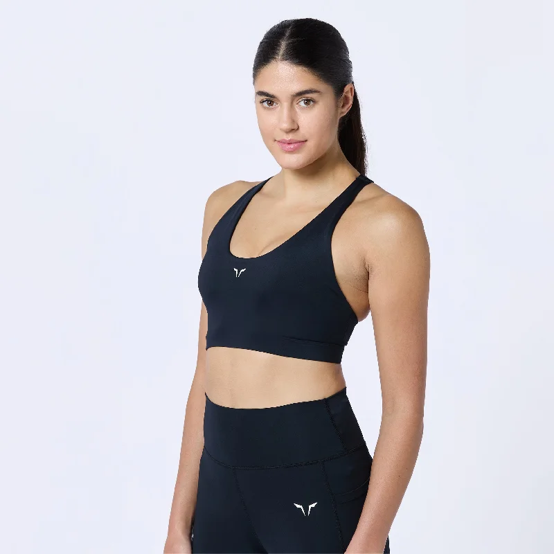 Special Price Essential Cross Back Adjustable Bra - Black