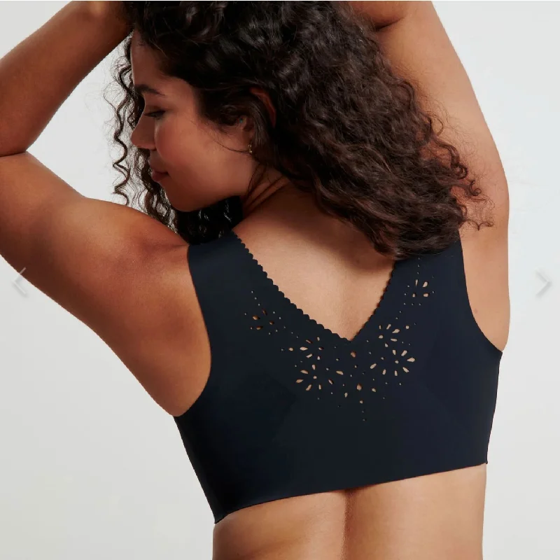 Buy Now Evelyn & Bobbie Evelyn Bra with Cutouts in Black Onyx