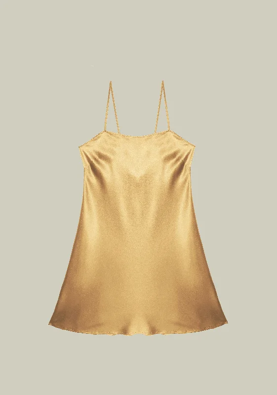 Super Sale Lombard Street Short Chemise in Gold