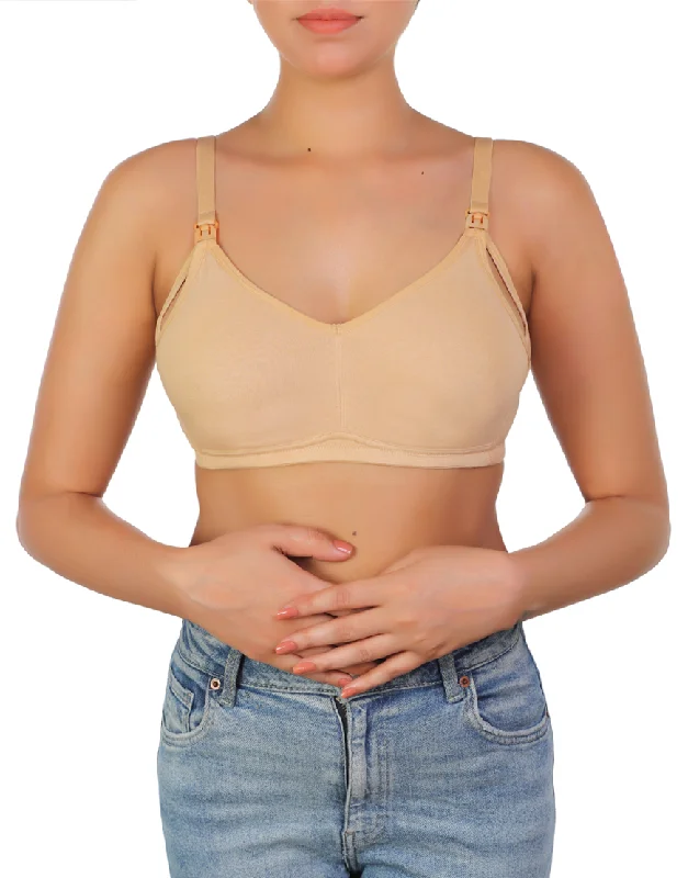 LOSHA DOUBLE LAYERED WIRE-FREE NURSING BRA-SKIN