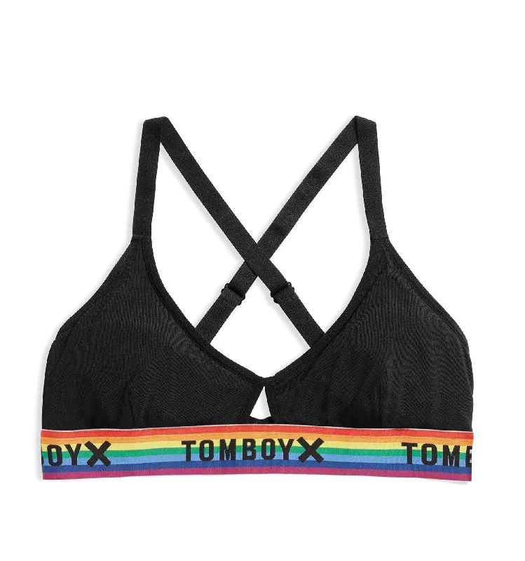 Savings Event Lounge Bralette - Modal Black Rainbow
