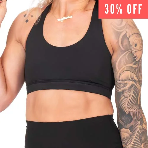 Major Savings Butterfly Back Bra | All Black