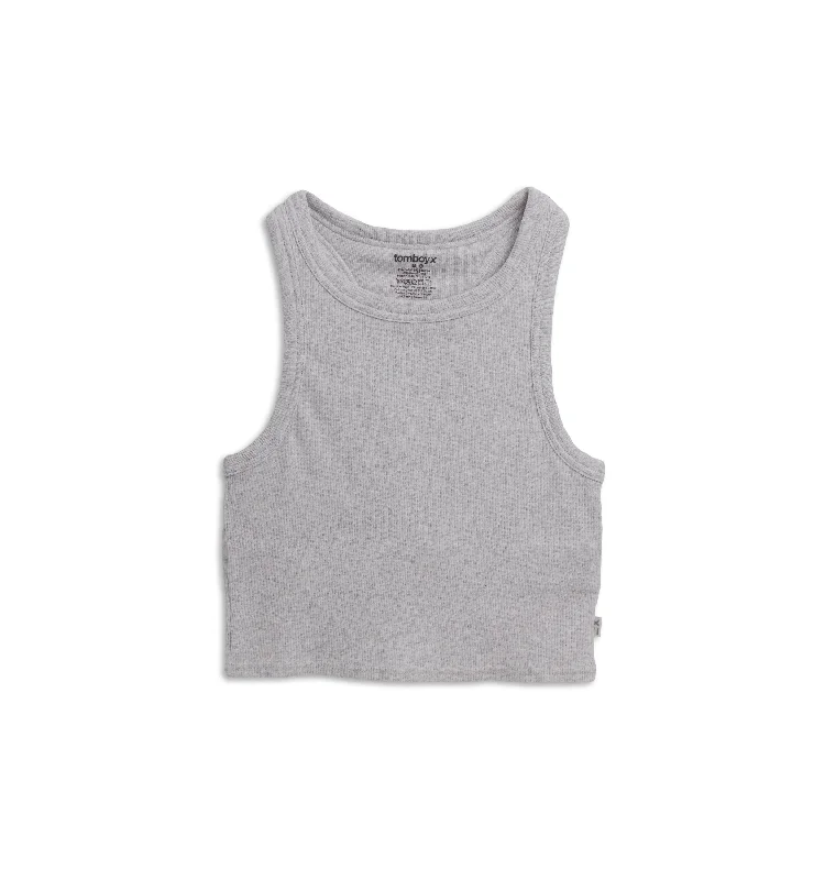 Sale Event Organic Cotton Rib Bra Top - Cloud Gray
