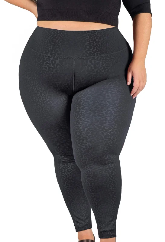Price Reduction Plus Size High Waisted Leopard Print Leggings