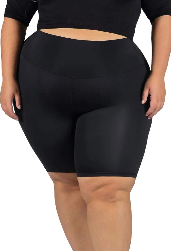 Extra Savings Plus Size High Waisted Long Biker Shorts (Lint & Pet Hair Resistant)