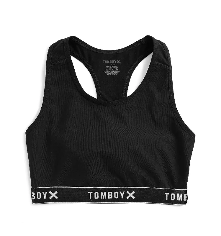 Weekend Deals to Make You Smile Racerback Soft Bra - Black
