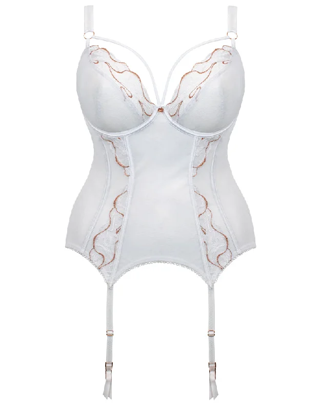 Weekend Bargains Galore Scantilly Fascinate Plunge Basque White
