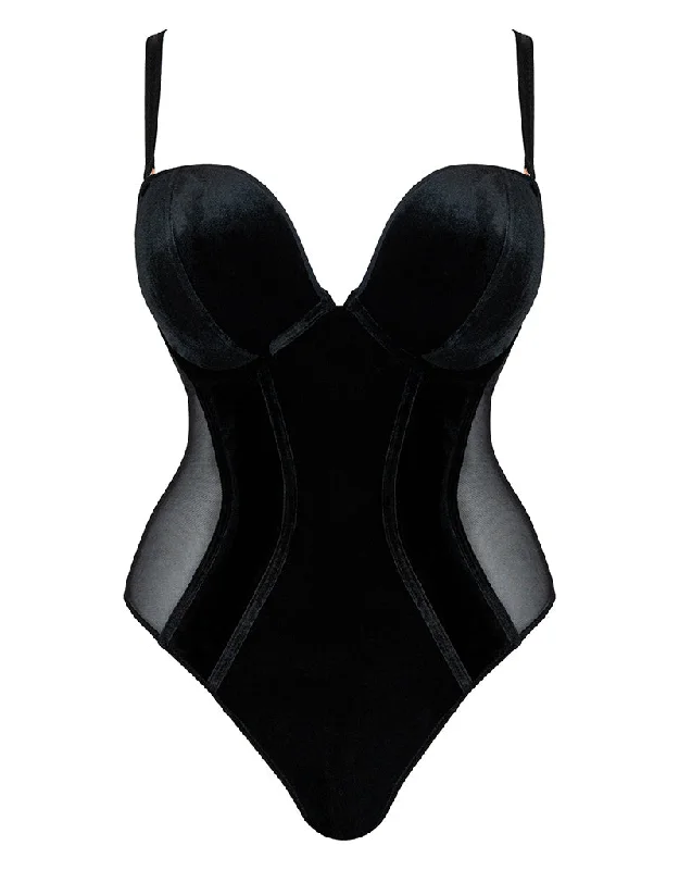Price Slash Scantilly Icon Plunge Strapless Multiway Padded Body Black