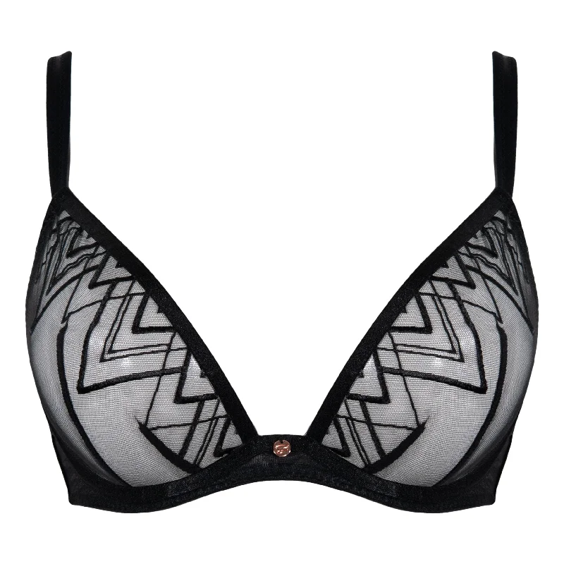 Scantilly Voltage Deep Plunge Bra Black