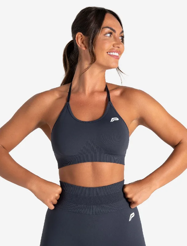 Mega Sale Scrunch Seamless Sports Bra - Midnight Blue