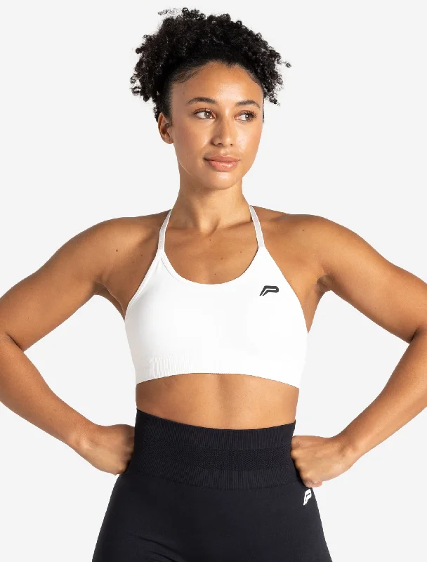 Last Chance Scrunch Seamless Sports Bra - White