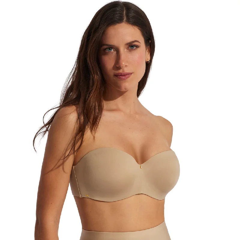 Selmark Essential Padded Strapless Bra Perfect Support Skin Color