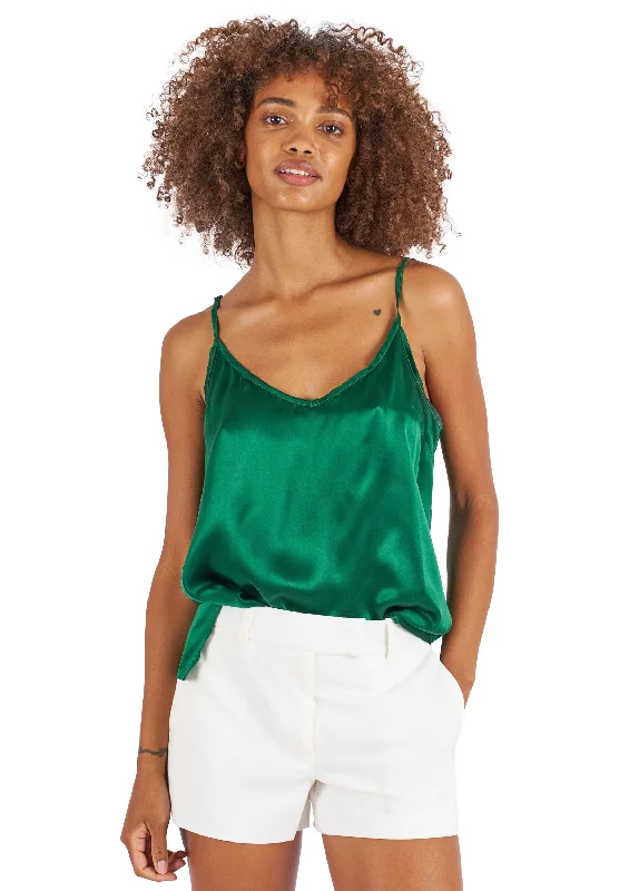 Price Reduction Cami-Silk Emerald Green 100% Satin Silk Camisole
