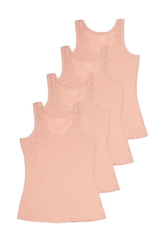 Low Prices Superfine﻿ 100% Cotton Tank Top - 4 Pack﻿