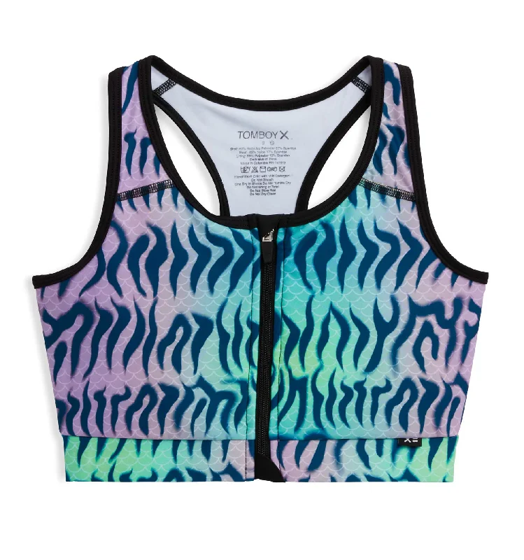 Weekend Savings Extravaganza Swim Racerback Zip Compression Top - Head Over Eels