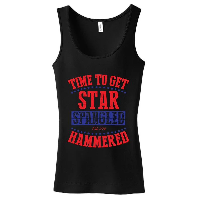 Huge Discounts Time To Get Star Spangled Hammered Womens Tank