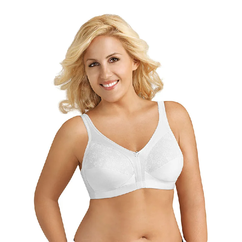 Stock Clearance Women's Slimming Wireless Full-Coverage Bra with Back Closure & Lace 5100548