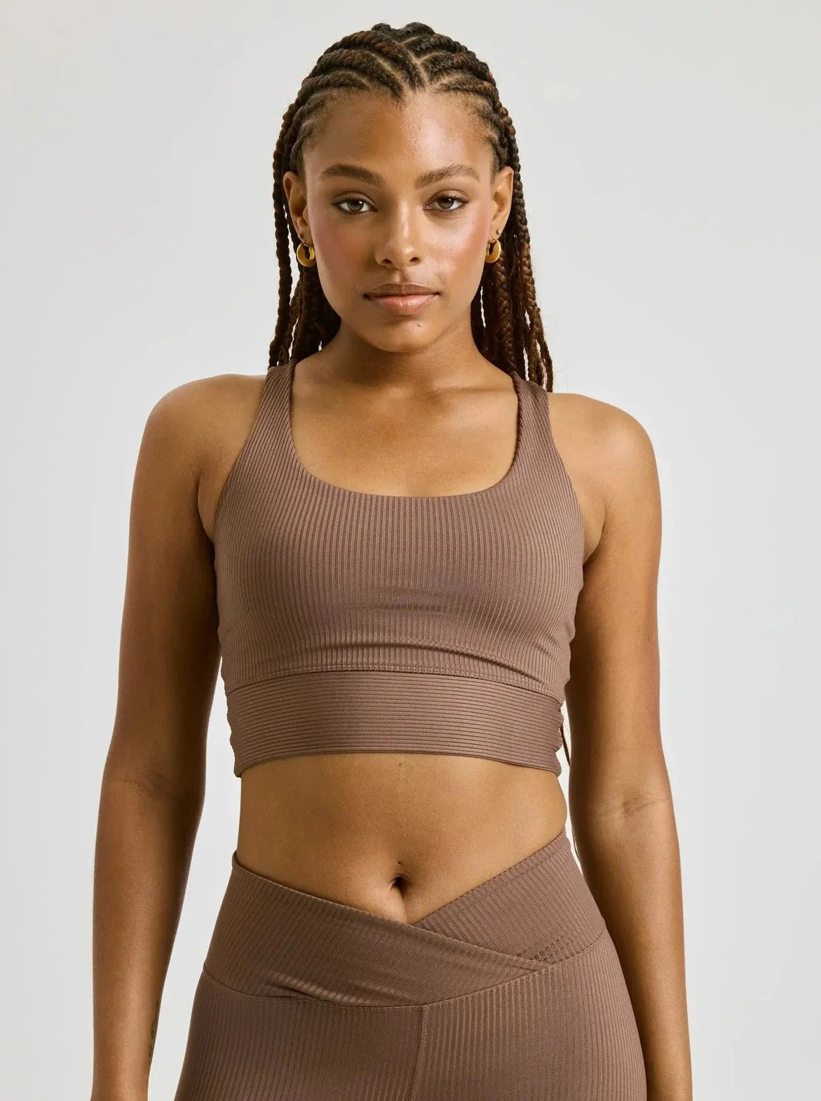 Quick Sale Year Of Ours Rib Gym Bra - Mocha